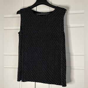 Vikki Vi Black and White Sleeveless Top